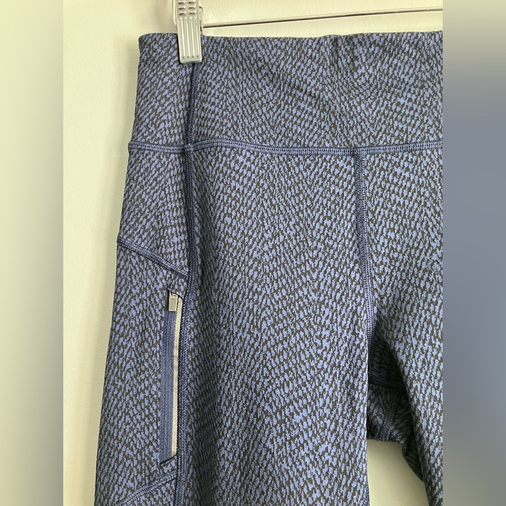ATHLETA Blue/Black Ranier High Rise Textured Legging Size S - Picture 5 of 16